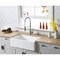 Gourmetier Solid Surface Stone Apron Front Farmhouse Sgl Bowl Kitchen Sink, White GKFA331810BC - alternate 3